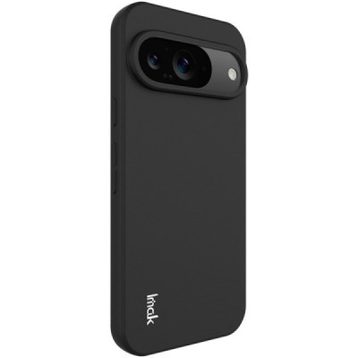 Google Pixel 9 (9 Pro) „Imak“ kõvast silikoonist TPU must ümbris - taga | Priedai.lt