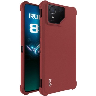 Asus Rog Phone 8 (8 Pro) Imak tugevdatud kaitse kõva silikoon TPU burgundia ümbris - tagakülg | Priedai.lt