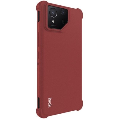 Asus Rog Phone 8 (8 Pro) Imak tugevdatud kaitse kõva silikoon TPU burgundia ümbris - tagakülg | Priedai.lt
