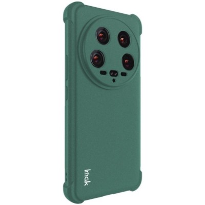 Xiaomi 14 Ultra Imak tugevdatud kaitse kõva silikoon TPU roheline ümbris - tagakülg | Priedai.lt