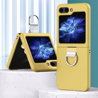 Samsung Galaxy Flip7 FE / Flip6 „Ring“ plastikust kollane korpus - taga | Priedai.lt