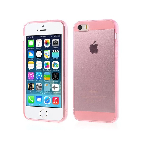 Kõige õhem TPU läbipaistev kaaned - roosa (iPhone 5 / 5S / SE 2016)