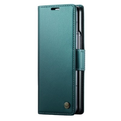 Samsung Galaxy Fold6 5G (SM-F956B) „CaseMe“ Leather soliidne klapp roheline nahast ümbris - brošüür | Priedai.lt