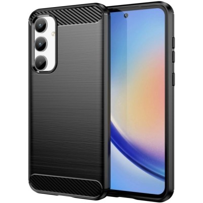 Samsung Galaxy A35 5G (SM-A356E) "Carbon" kõva silikoon (TPU) tagakaane must - ümbris | Priedai.lt