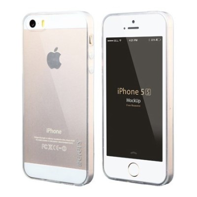 „Leiers“ Thin Ice Apple iPhone SE (5, 5s) skaidrus permatomas silikoninis TPU dėklas / Priedai.lt