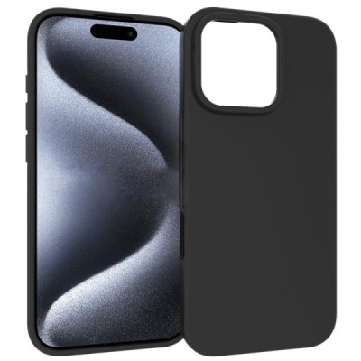 Apple iPhone 16 Pro kõva silikoon (TPU) tagakaane must - ümbris | Priedai.lt