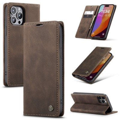 Apple iPhone 16 Pro CaseMe Retro tahke nahk kaaned - pruun | Priedai.lt