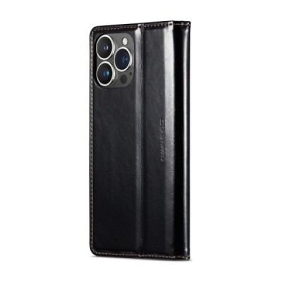 Apple iPhone 16 Pro CaseMe Leather tahke nahk kaaned - must | Priedai.lt