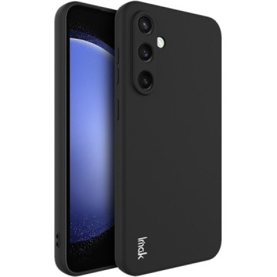 Samsung Galaxy S24 FE "Imak" kõvast silikoonist TPU must ümbris - taga | Priedai.lt