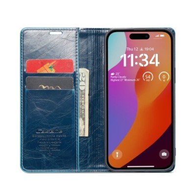Apple iPhone 16 Plus CaseMe Leather tahke nahk kaaned - sinine | Priedai.lt