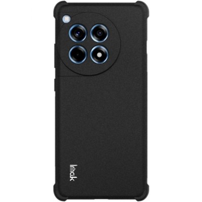 OnePlus 12R 5G (Ace 3) "Imak" tugevdatud kaitse kõva silikoon TPU must ümbris - tagakülg | Priedai.lt
