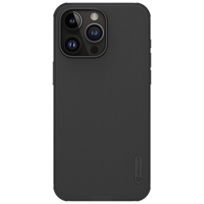 Apple iPhone 15 Pro Max „Nillkin“ Frosted Shield Pro juodas dėklas - nugarėlė | Priedai.lt