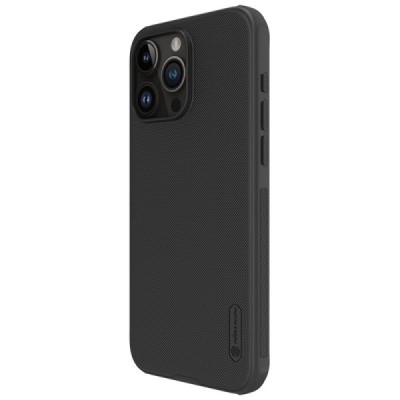 Apple iPhone 15 Pro Max „Nillkin“ Frosted Shield Pro juodas dėklas - nugarėlė | Priedai.lt