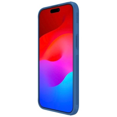 Apple iPhone 15 Pro Max „Nillkin“ Frosted Shield Pro mėlynas dėklas - nugarėlė | Priedai.lt