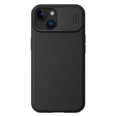 Apple iPhone 15 Plus „Nillkin“ CamShield Pro Magnetic juodas dėklas, nugarėlė su kameros apsauga | Priedai.lt