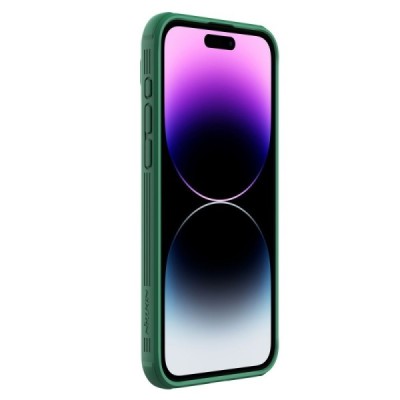 Apple iPhone 15 Pro Max „Nillkin“ CamShield Pro žalias dėklas, nugarėlė su kameros apsauga | Priedai.lt