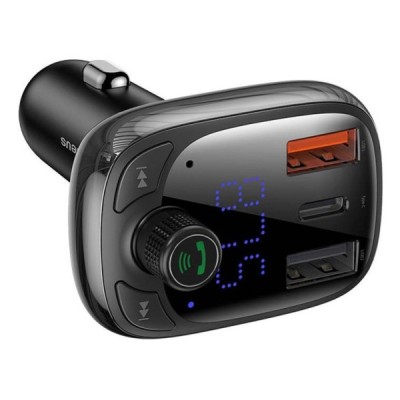 „Baseus“ S-13 automobilinis FM moduliatorius / įkroviklis - juodas (36W) | Priedai.LT