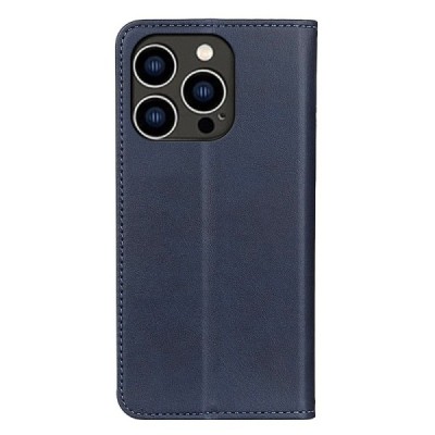 Apple iPhone 15 Pro Max „Split“ mėlynas odinis atverčiamas dėklas - knygutė | Priedai.lt