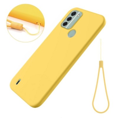 Nokia C31 Shell kieto silikono TPU geltonas dėklas - nugarėlė | Priedai.lt