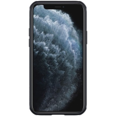 Apple iPhone 12 (12 Pro) „Nillkin“ CamShield Pro MagSafe juodas dėklas, nugarėlė su kameros apsauga | Priedai.lt