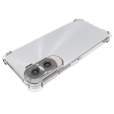 Sustiprintos apsaugos Huawei Honor 90 Lite (X50i) skaidrus kieto silikono (TPU) dėklas | Priedai.lt